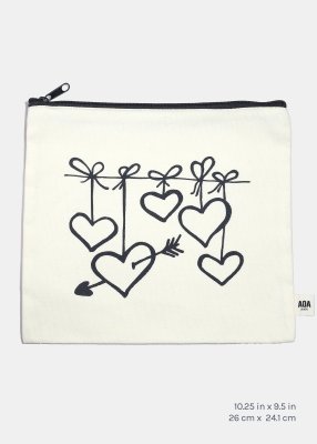 AOA Large Canvas Bag - Heart of Hearts