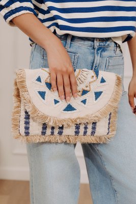 Oceanfront Party Beaded Clutch
