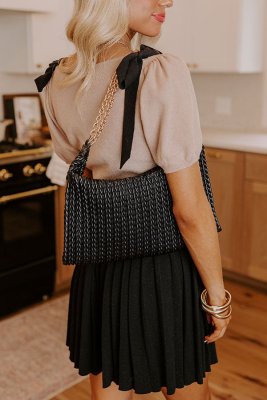 Timeless Treasures Faux Leather Tote in Black
