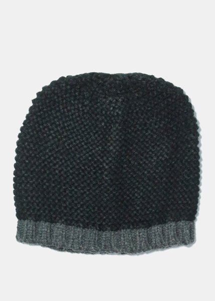 Black And Grey Knitted Beanie