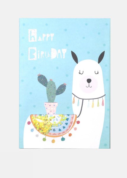 Happy Birthday Llama Greeting Card