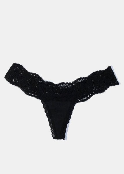 Lacy Black Classic Thong