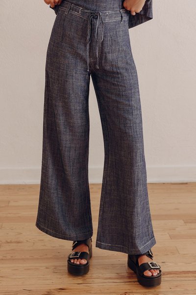 Lakeside Living Linen-Blend Midrise Wide Leg Pants