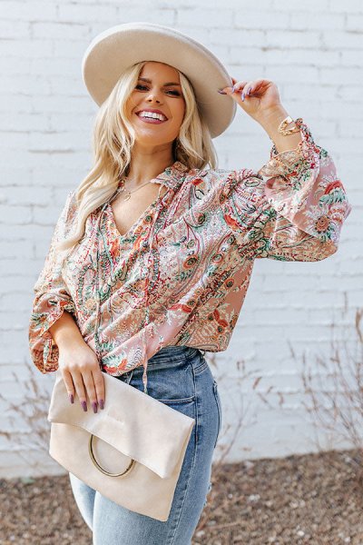 Perfectly Yours Floral Shift Top Curves