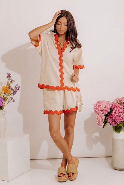 Vacay Escape Linen-Blend Shorts